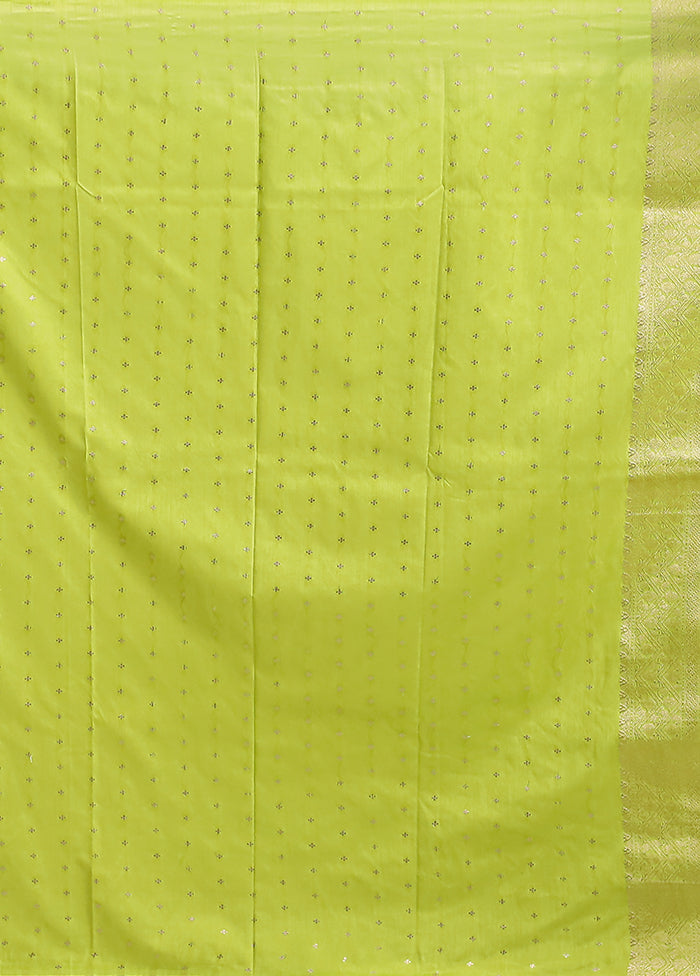 Green Dupion Silk Saree With Blouse Piece