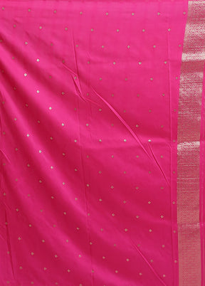 Pink Dupion Silk Saree With Blouse Piece