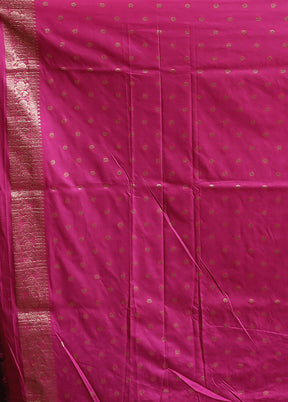 Pink Dupion Silk Saree With Blouse Piece