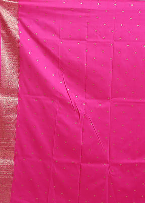 Pink Dupion Silk Saree With Blouse Piece