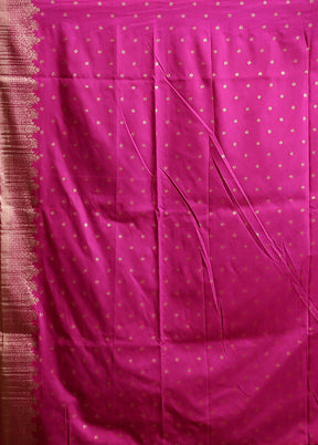Pink Dupion Silk Saree With Blouse Piece