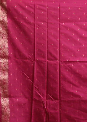 Pink Dupion Silk Saree With Blouse Piece
