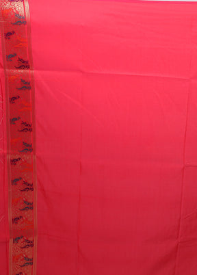 Pink Katan Silk Saree With Blouse Piece