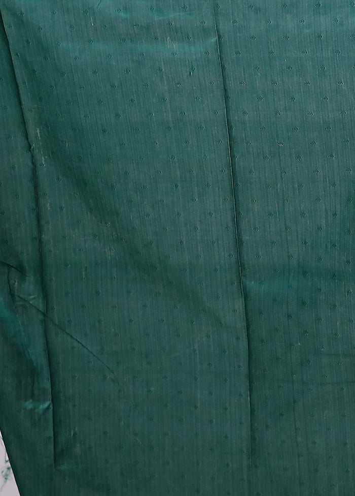 Green Baluchari Silk Saree With Blouse Piece