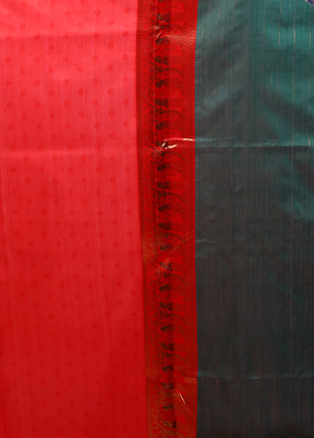 Green Baluchari Silk Saree With Blouse Piece