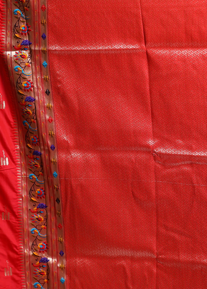 Maroon Dupion Silk Saree With Blouse Piece