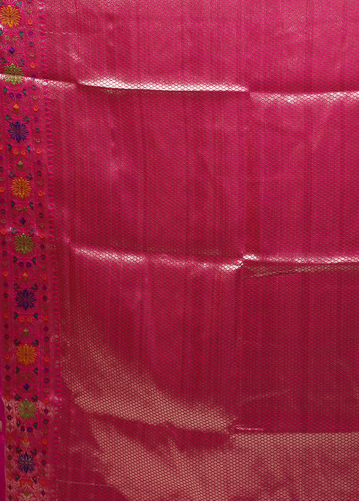 Green Katan Silk Saree With Blouse Piece