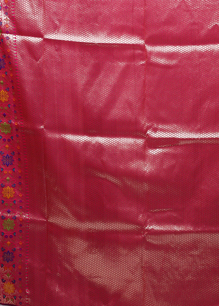 Blue Katan Silk Saree With Blouse Piece