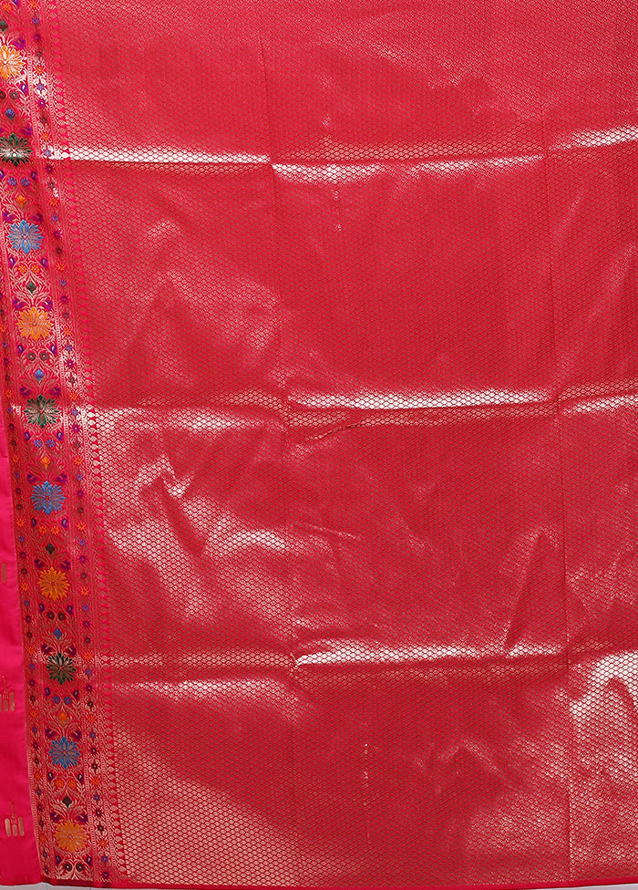 Purple Katan Silk Saree With Blouse Piece