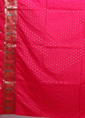 Pink Baluchari Silk Saree With Blouse Piece