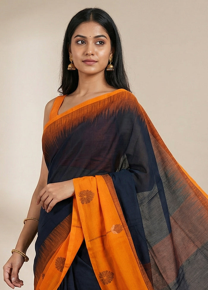 Brown Matka Silk Saree With Blouse Piece