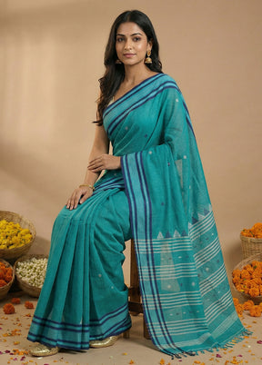 Green Matka Silk Saree With Blouse Piece