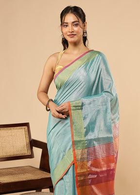 Green Matka Silk Saree With Blouse Piece