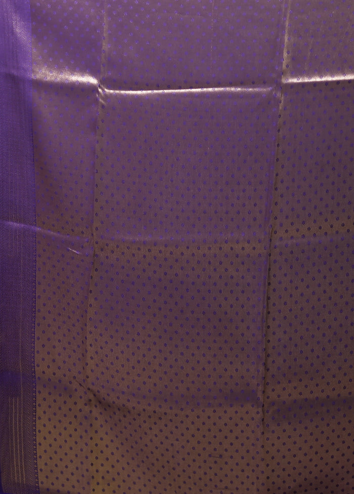 Purple Dupion Silk Saree With Blouse Piece