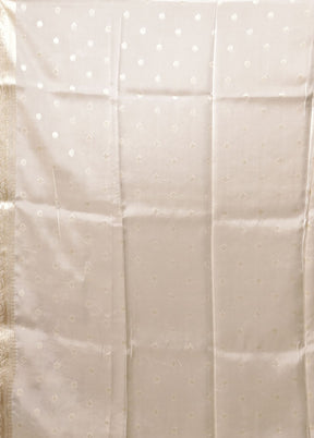 Cream Tissue Silk Saree With Blouse Piece