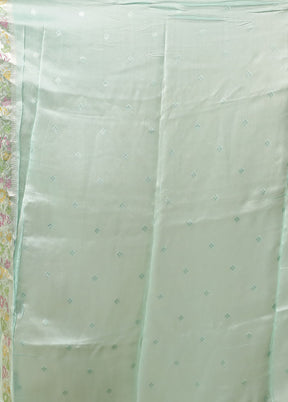 Blue Tissue Silk Saree With Blouse Piece