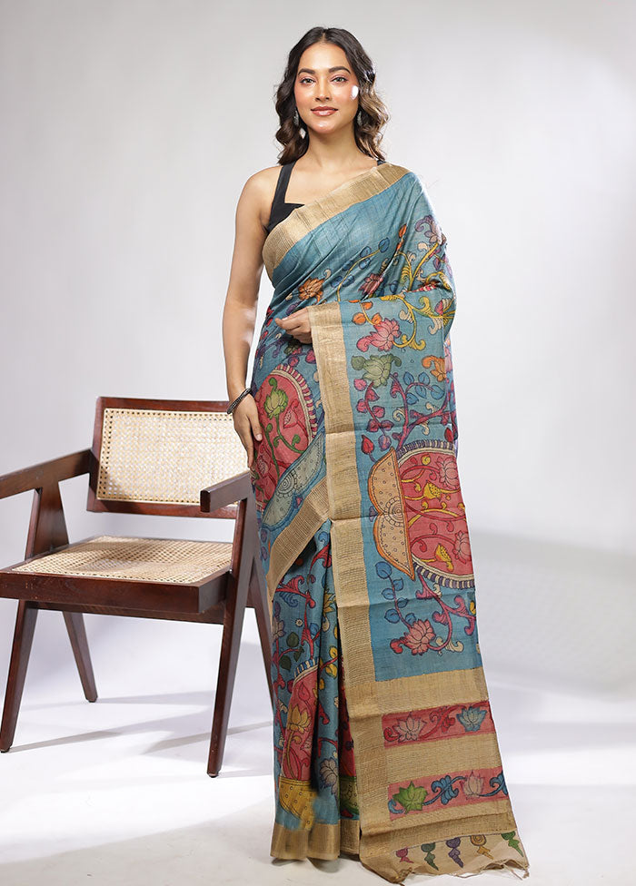 Green Kalakethra Pure Silk Saree With Blouse Piece