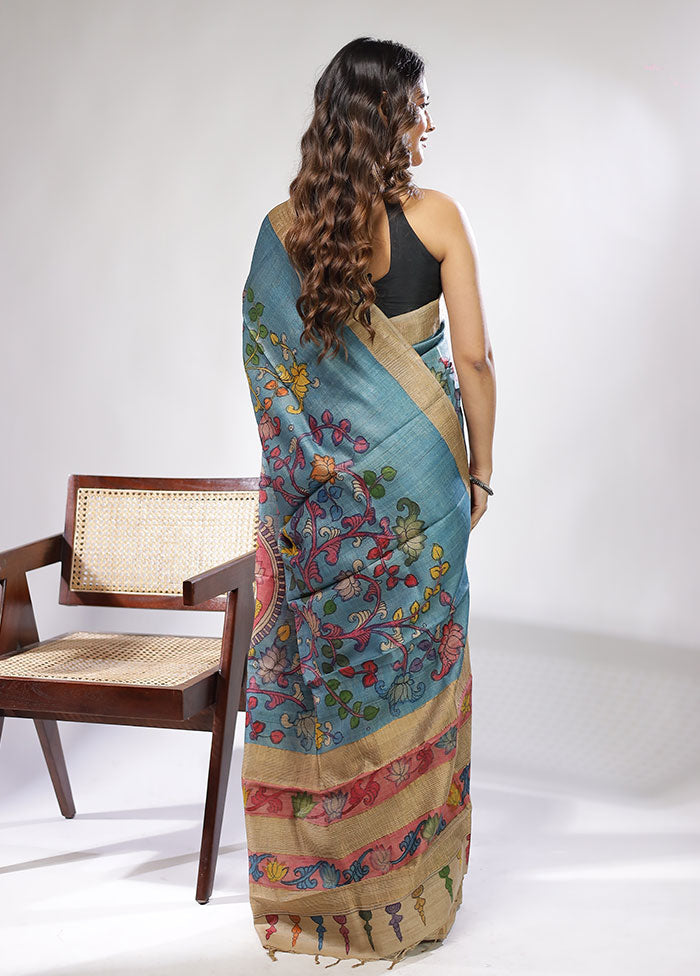 Green Kalakethra Pure Silk Saree With Blouse Piece