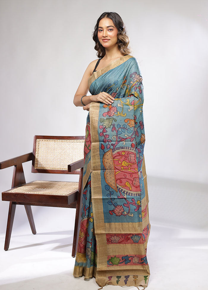 Green Kalakethra Pure Silk Saree With Blouse Piece