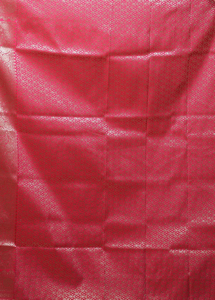 Pink Katan Silk Saree With Blouse Piece