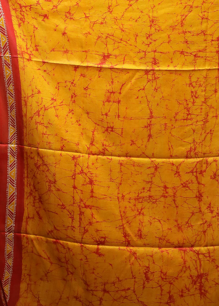 Multicolor Printed Pure Silk Saree Without Blouse Piece