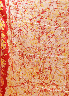 Multicolor Printed Pure Silk Saree With Blouse Piece
