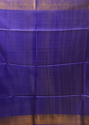 Multicolor Handloom Tussar Pure Silk Saree With Blouse Piece
