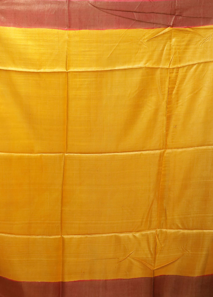 Multicolor Handloom Tussar Pure Silk Saree With Blouse Piece