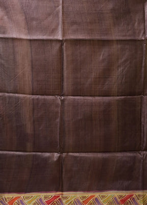 Multicolor Handloom Tussar Pure Silk Saree With Blouse Piece