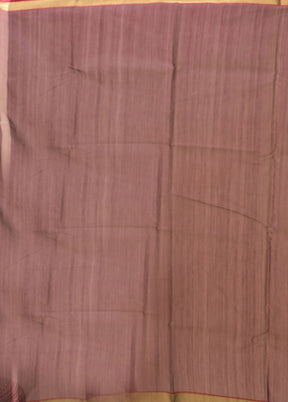 Maroon Chanderi Silk Saree With Blouse Piece