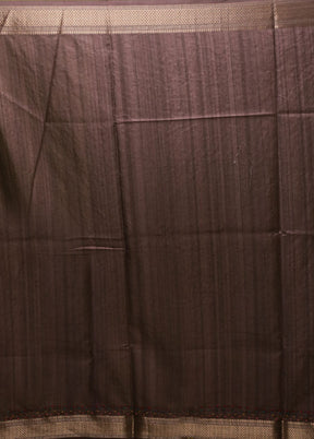Purple Tussar Silk Saree With Blouse Piece