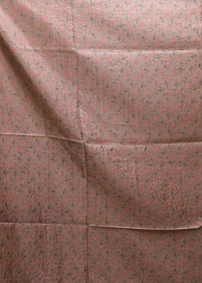 Cream Tussar Silk Saree With Blouse Piece