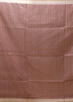 Purple Tussar Silk Saree With Blouse Piece