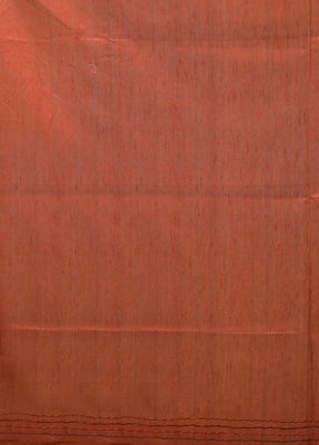 Cream Tussar Silk Saree With Blouse Piece