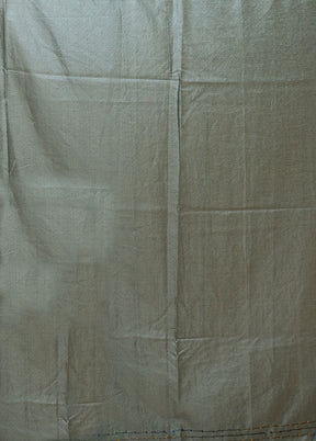 Cream Tussar Silk Saree With Blouse Piece