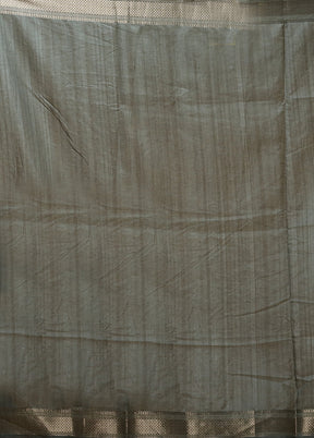 Cream Tussar Silk Saree With Blouse Piece