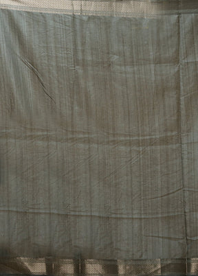 Green Tussar Silk Saree With Blouse Piece