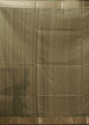 Cream Tussar Silk Saree With Blouse Piece