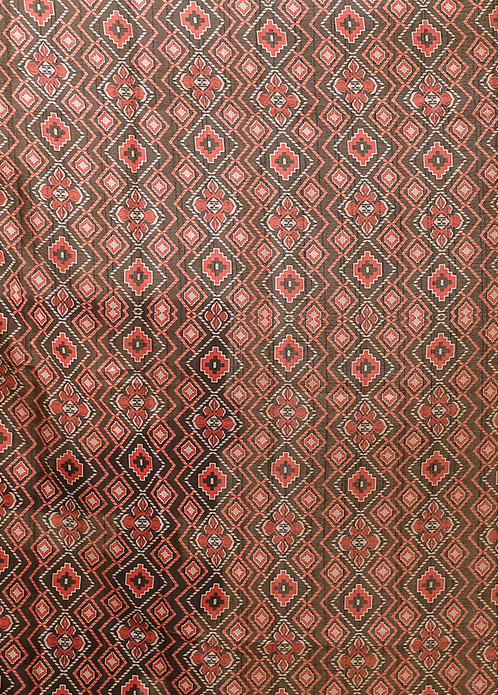 Multicolor Tussar Silk Saree With Blouse Piece