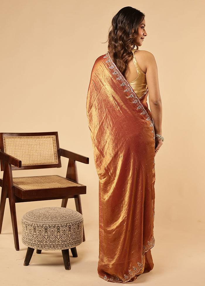 Pink Georgette Saree With Blouse Piece