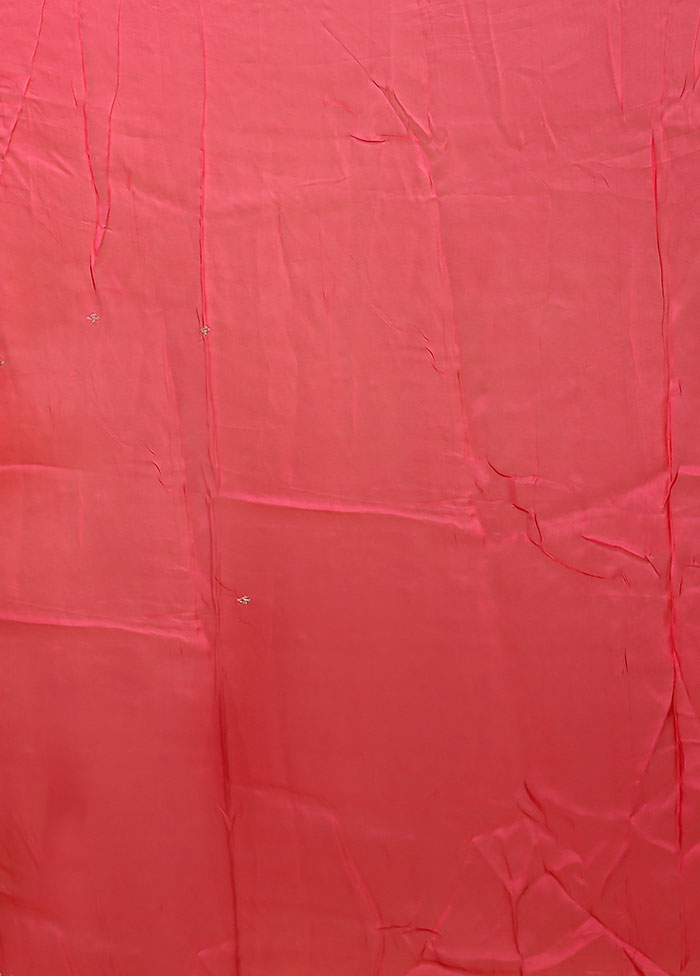 Pink Georgette Saree With Blouse Piece