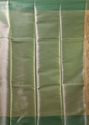 Cream Cotton Saree With Blouse Piece