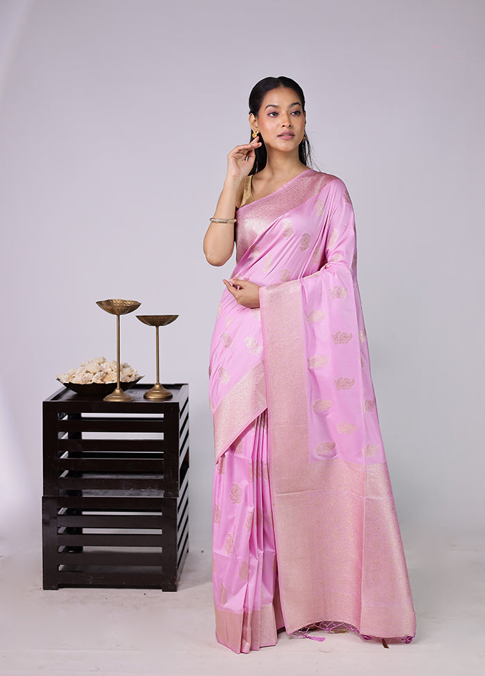 Purple Dupion Silk Saree With Blouse Piece