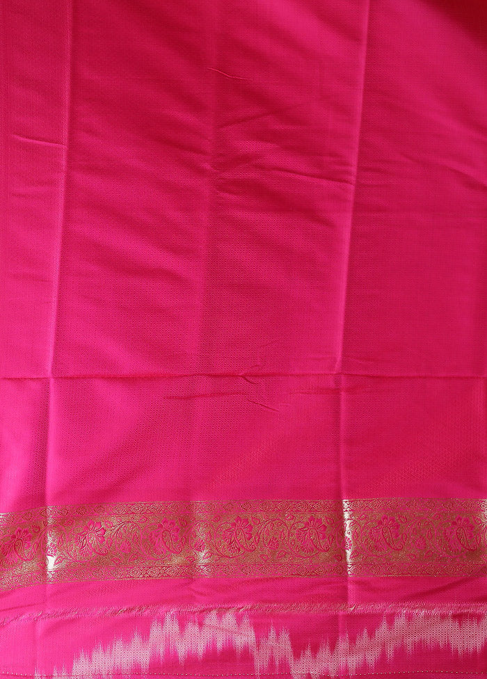 Pink Tanchoi Silk Saree With Blouse Piece