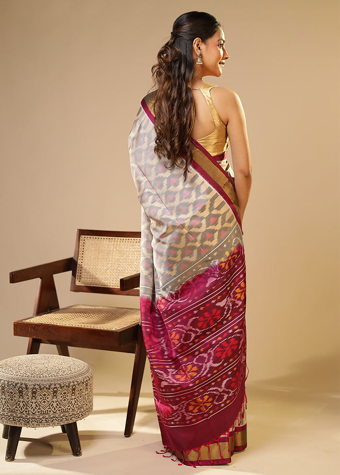 Multicolor Handloom Kanchipuram Pure Silk Saree With Blouse Piece