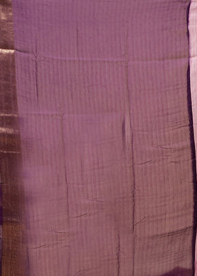 Purple Tissue Silk Saree With Blouse Piece