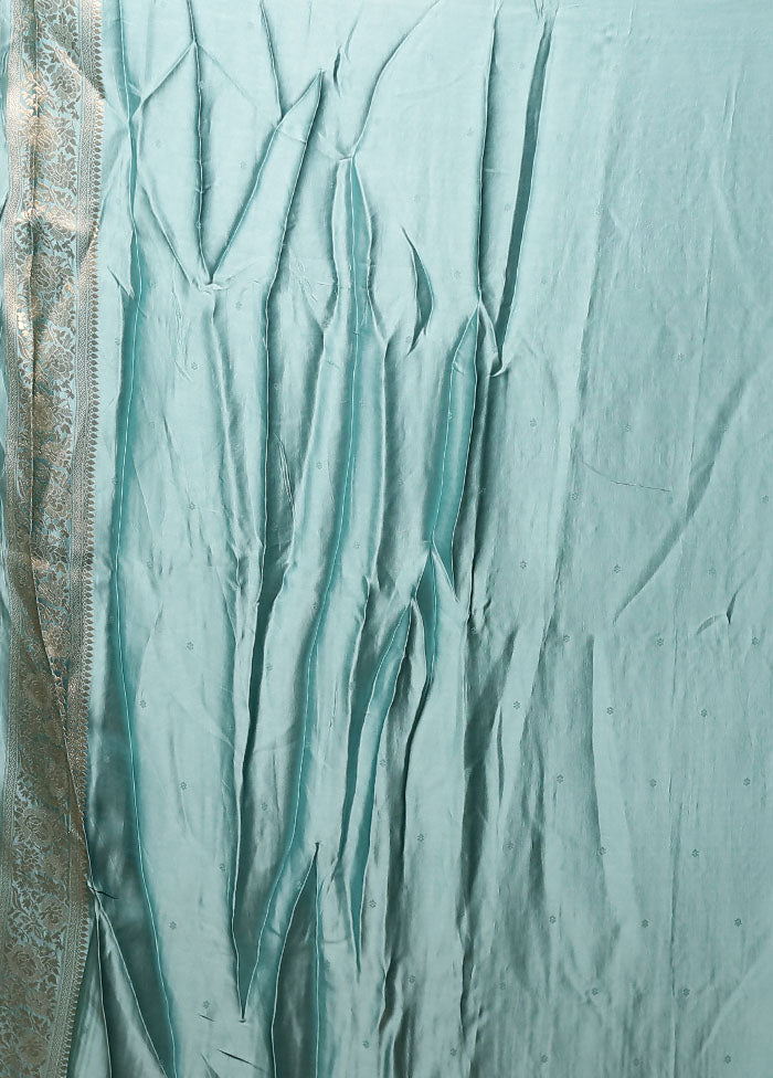 Green Tissue Silk Saree With Blouse Piece
