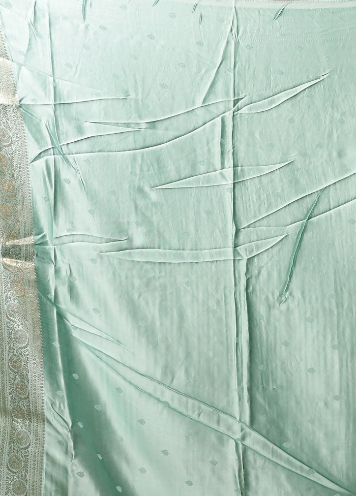 Green Tissue Silk Saree With Blouse Piece