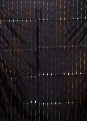 Black Banarasi Silk Saree With Blouse Piece