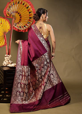 Rang Mahal Duo – Maroon Banarasi & Cream Tissue Silk Sarees